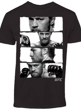 UFC194男士锐步康纳-麦格雷戈(嘴炮)黑色MMA综合格斗运动短袖T恤