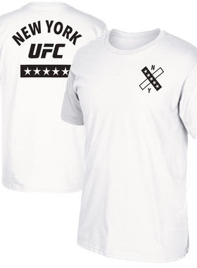 MMA综合格斗 UFC纽约站LOGO 男士锐步搏击运动短袖T恤