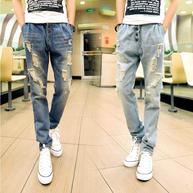 Jeans pour jeunesse droite en vrac en coton pour été - Ref 1469935 Image 1