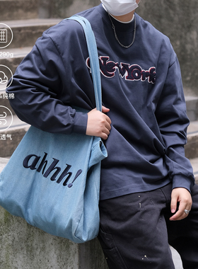 TINGOPLANET2025秋季新款290g重磅纯棉男士长袖t恤宽松美式潮牌