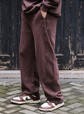 TINGOPLANET2024新款秋冬季加绒休闲裤男款宽松直筒弹力长裤潮牌