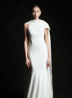 越南小众品牌HUONG 2025年夏季新款垂感流畅法式无袖连衣裙