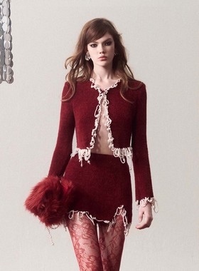 越南小众品牌MUSTHAVE 2026年春季新款红白配色珍珠链套装