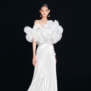 明月镜透白色卷边套装 新款 2025年秋季 越南小众品牌MAEL