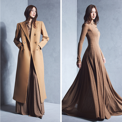 越南小众品牌GIANA 2025新年新款法式优雅气质连衣裙+修身大衣