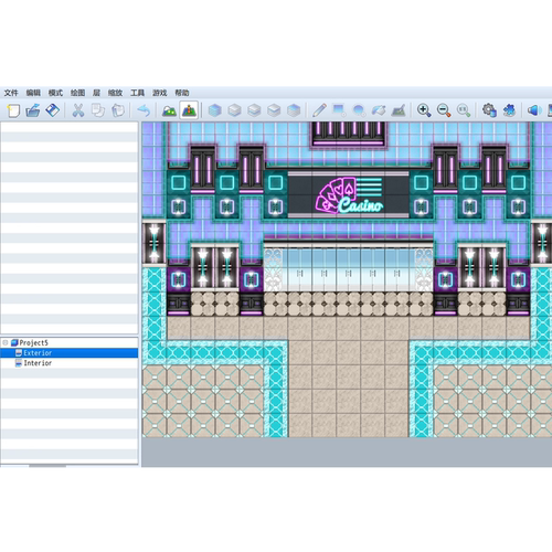 RPG MAKER MZ RPG成品地图 赌场插件 KR JACKPOT-Casno Tileset