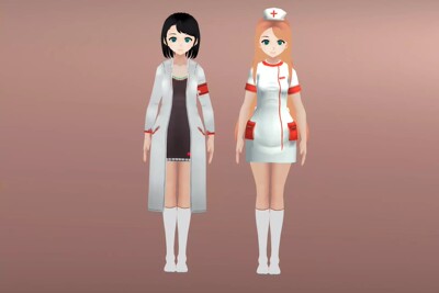 Unity 可爱护士 Nurses - Anime Girl Characters 1.1 Unity U3D