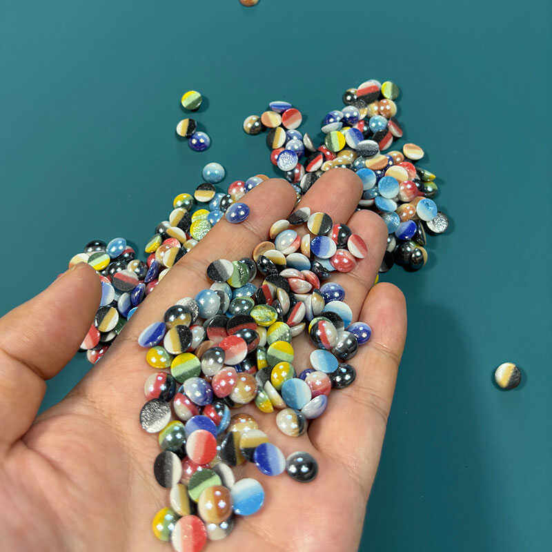 糖果色白水晶花盆鱼缸装饰人造彩色半散珠小颗粒陶瓷琉璃服装辅料