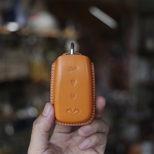 适配英菲尼迪QX60QX55QX55Q50L真皮手工定制高端质感钥匙套包简约