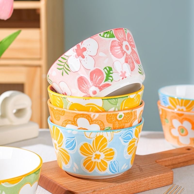 花漾年华4.5英寸四色高温釉下彩