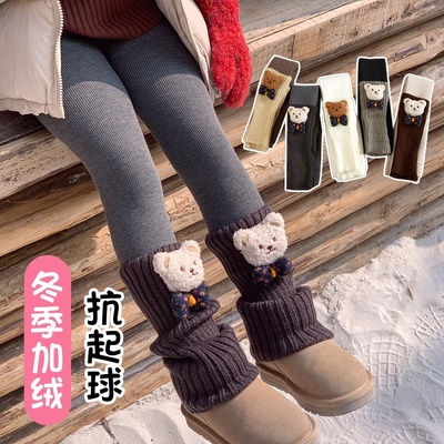 冬季女童加绒加厚保暖袜套打底裤