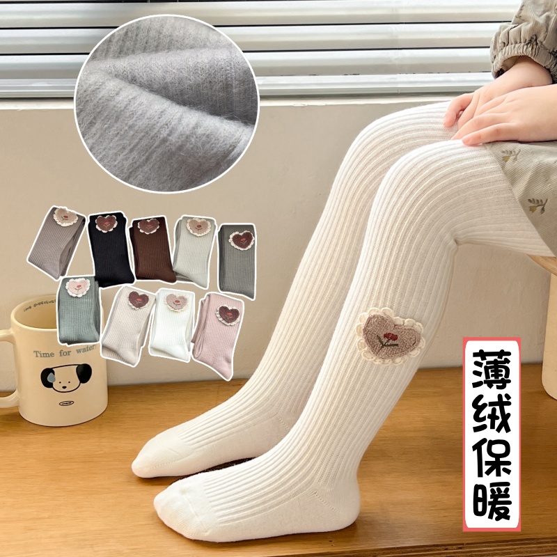 女童秋冬季加绒连裤袜