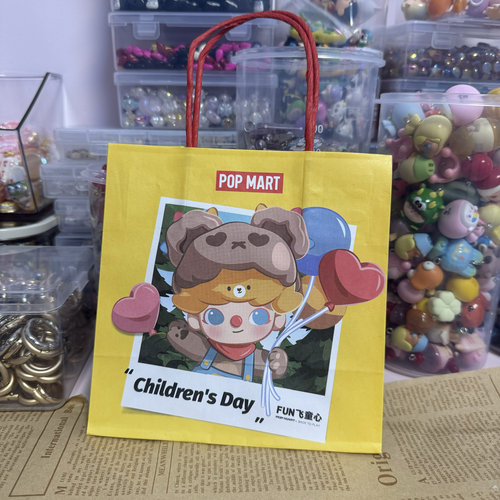泡泡玛特纸袋购物袋限定小野