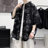 夏新款男大码打底衫宽松短袖T恤百搭印花体恤/7103p35，男装T恤，电商A012