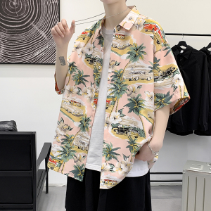 夏新款男大码打底衫宽松短袖T恤百搭印花体恤/7102p35图片