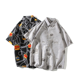 夏新款男大码打底衫宽松短袖T恤百搭印花体恤/7098p27，男装T恤，电商A012