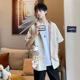 夏新款男大码打底衫宽松短袖T恤百搭印花体恤/7215p30，男装T恤，电商A012