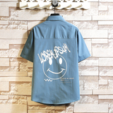 夏季男大码打底衫宽松短袖T恤百搭印花体恤/D7085p27，男装T恤，电商A012