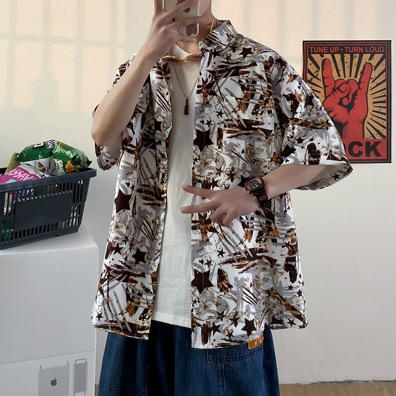 夏新款男大码打底衫宽松短袖T恤百搭印花体恤/D7096p30图片