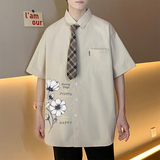 夏新款男大码打底衫宽松短袖T恤百搭印花体恤/7212p30，男装T恤，电商A012