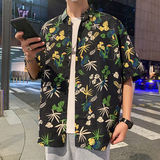 夏新款男大码短袖打底衫宽松T恤百搭印花体恤/7107p35，男装T恤，电商A012