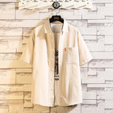 夏新款ins男大码宽松短袖T恤百搭印花体恤打底衫/7080P22，男装T恤，电商A012