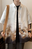 大码外套青年衬衣休闲宽松短袖印花流行衬衫男A011-2/8601p40，男装T恤，电商A012