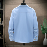 大码印花风衬衫男夏秋新款青年长袖衬衫QT5030/2116p50，男装衬衫，电商A012