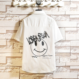 夏季男大码打底衫宽松短袖T恤百搭印花体恤/D7085p27，男装T恤，电商A012