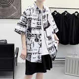 夏新款男大码打底衫宽松短袖T恤百搭印花体恤/7111p35，男装T恤，电商A012