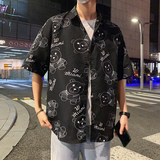 夏新款男大码短袖打底衫宽松T恤百搭印花体恤/7103p35，男装T恤，电商A012