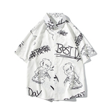 新款男大码打底衫宽松短袖T恤百搭印花体恤/7110p35，男装T恤，电商A012