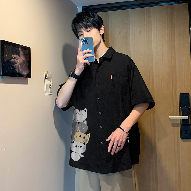 夏新款男大码打底衫宽松短袖T恤百搭印花体恤/7215p30，男装T恤，电商A012