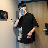 夏新款男大码打底衫宽松短袖T恤百搭印花体恤/7215p30，男装T恤，电商A012