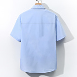 大码印花风衬衫男春夏新款青年短袖衬衫/D7050p35，男装T恤，电商A012