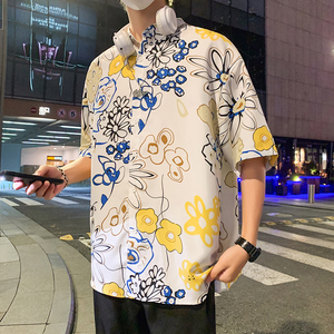 夏新款男大码短袖打底衫宽松T恤百搭印花体恤/7106p35图片