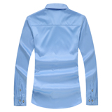 大码印花风衬衫男夏秋新款青年长袖衬衫QT5030/2126p50，男装衬衫，电商A012