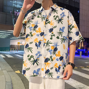 夏新款男大码短袖打底衫宽松T恤百搭印花体恤/7107p35图片