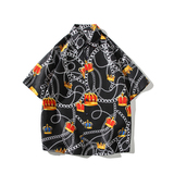 夏新款男大码打底衫宽松短袖T恤百搭印花体恤/7098p27，男装T恤，电商A012