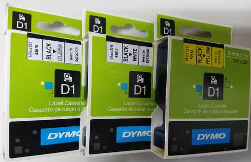 DYMO达美品牌授权总代40910白底黑字D1色带6；9mm;多规格可选
