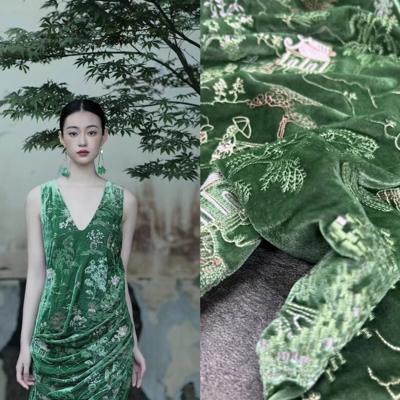 真丝服装国风高定系列布料促销图片