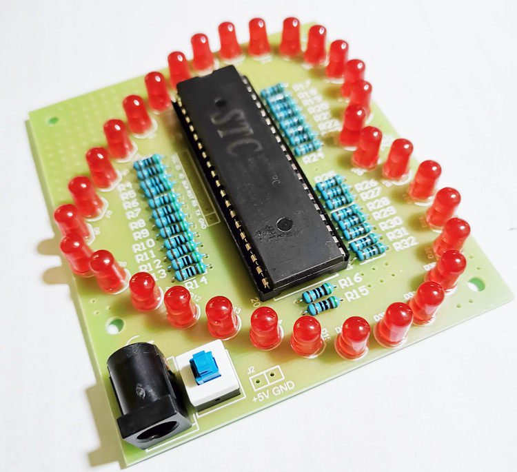 心形流水灯套件 爱心红色流水灯 单片机心形led灯diy电子制作套件