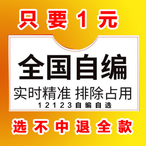 全国车牌自编选号12123