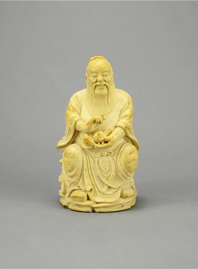 竹根雕小品《寿星》送老人 祝寿礼品