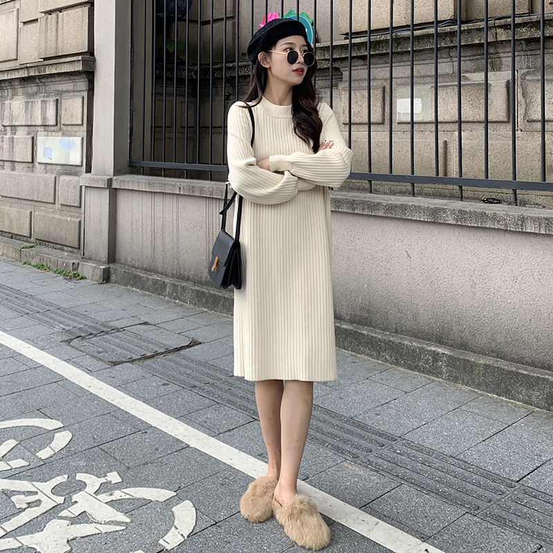 小个子风过膝新款内搭外穿长裙