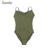 Sansha 三沙练功大背体操艺考形体服女连体高胯吊带舞蹈服LS1554