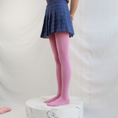 多巴胺樱花粉浅粉糖果彩色连裤袜