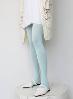 水蓝色连裤袜春夏天的颜色清新清爽浅蓝色女人穿搭薄款丝袜打底袜
