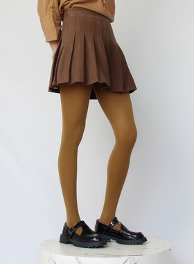 深黄色哑光高弹连裤袜暗金色不透肉春秋款天鹅绒打底袜锦纶丝袜女