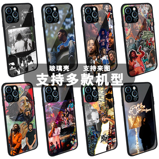 说唱J.Cole玻璃手机壳适用于苹果安卓嘻哈个性 欧美rap音乐歌手专辑创意软hophip摇滚艺术jcole周边